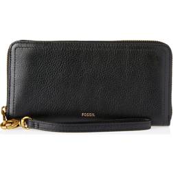 Fossil Logan RFID Zip Around Clutch - Black