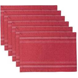 Design Imports Zingz & Thingz Chambray French Striped Place Mat Red (48.26x)