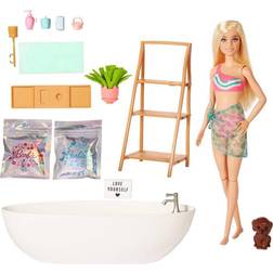 Barbie Doll & Bathtub Playset Confetti Soap & Accessories Blonde