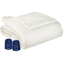 Micro Flannel Ultra Velvet Heated Blankets White, Beige, Natural (274.32x)