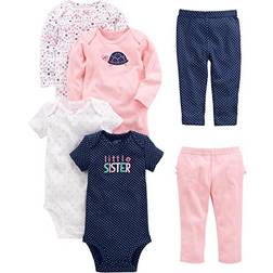 Carter's Baby Girls Bodysuits & Pants 6-Piece Set