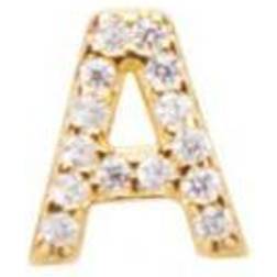Pico Alphabet Stud Earring - Gold/Transparent