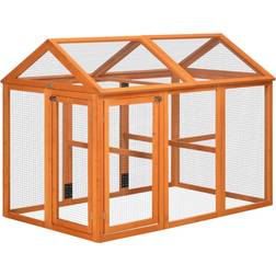 Pawhut Chicken Run, Wooden Chicken Coop w/ Combinable