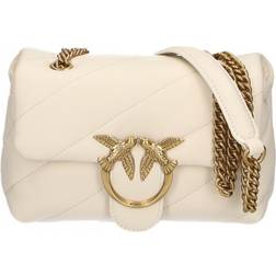 Pinko Mini Love Bag Puff Maxi Quilt, Blanc blanc-or antique, U
