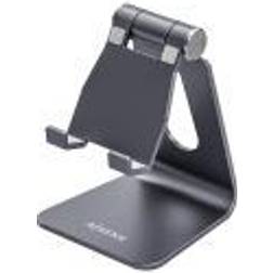 Aisens soporte de sobremesa tamaño m ajustable (1 pivote) para movil tablet, gris