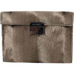 Dolce & Gabbana Luksus Croco-Print Velvet Herrebukser Beige