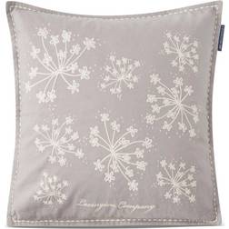 Lexington Flower Embroidered Linen/Cotton Putetrekk Grå, Hvit (50x50cm)