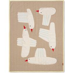 Ferm Living Bird Quilted Coperta Beige (110x80cm)