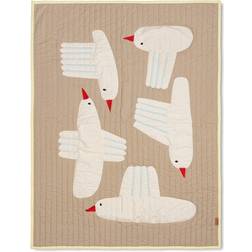 ferm LIVING Bird Quilted Filt Beige (110x80cm)