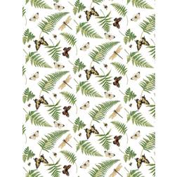 Arvidssons Textil Tyg Humlan Metervara Beige, Grön, Vit