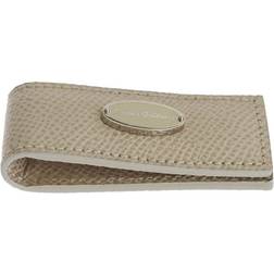 Dolce & Gabbana Beige Leather Magnet Money Clip