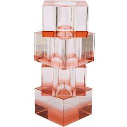 House Of Sander Flora Clear & Pech Vase 20cm