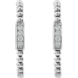 Lagos Caviar Spark Hoop Earrings - Silver/Gold/Diamonds