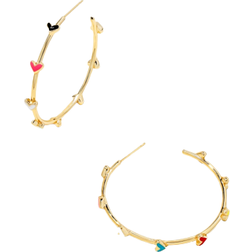 Kendra Scott Haven Heart Hoop Earrings - Gold/Multicolour