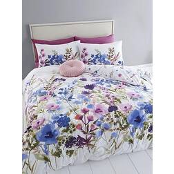 Catherine Lansfield Countryside Floral Duvet Cover Blue, Pink, White, Green (200x)