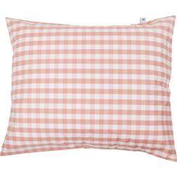 Mille Notti Casella Percale Hovedpudebetræk Pink, Hvid