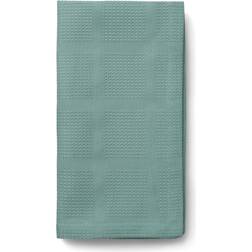 Juna Brick Cloth Napkin Stofserviet Grå, Turkis (45x45cm)