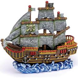 Penn Plax Pirate Wave Runner Ship Aquarium Ornament