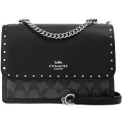 Coach Klare Crossbody Bag In Signature Canvas With Rivets - Silver/Graphite/Black Multi