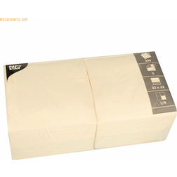 Papstar lot de 250 serviettes, 330 x 330 mm, 3 couches, crème