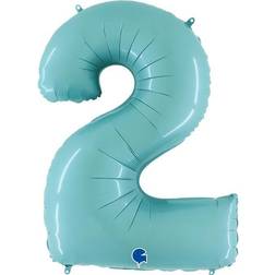 Grabo Jumbo Number 2 Pastel Blue Balloon