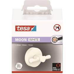 TESA Moon White Bathrobe Hook 2 Haken