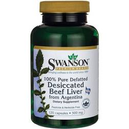 Swanson Beef Liver 500 mg 120 Capsules