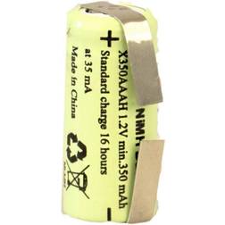 XCell Pile rechargeable spéciale 1/2 LR3 (AAA) cosses à souder en U NiMH 1.2 V 350 mAh