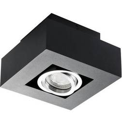 Kanlux Support de spot saillie carré noir orientable