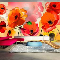 Artgeist fototapet XXL Velvet poppies, multifarvet print (280x500) 500x280