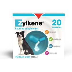 Vetoquinol Zylkene Calming Supplement for Dogs Cats Pk of 20 225 mg