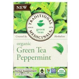 Traditional Medicinals Green Tea Peppermint 16 Bag Teas