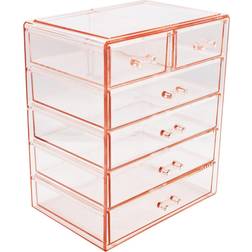 Sorbus Acrylic Makeup Organizer 4 Large 2 Small Drawers