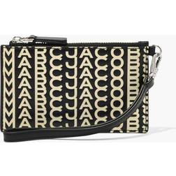 Marc Jacobs Monogram Leather Top Zip Wristlet