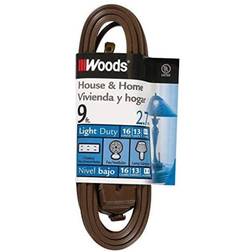 Southwire Coleman Cable 16/2 9' CUBE TAP EXTENSION CORD BROWN