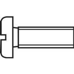 Toolcraft 839652 Cylinderskruvar M2 DIN 84 Stål förzinkad