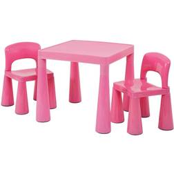 Liberty House Toys Kids Square Plastic Table and 2 Chairs Set