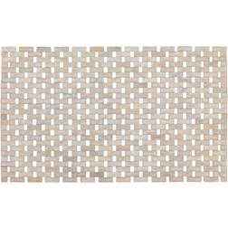 Wenko Bamboo White Bathroom Mat 50 x 80 cm