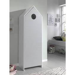 Vipack Les Tendances Armoire Enfant 1 Porte Cabine De Plage Bois Laqué Gris Camila