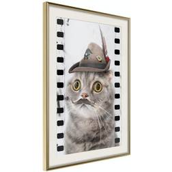 Artgeist Affisch Cat In Hat 30x45 Poster