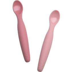 Sebra Silikon Skedar 2-pack Långa Blossom Rosa One Size Barnbestick