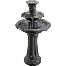 Teamson Home Garden Water Feature, 3 Tier Water Fountain with