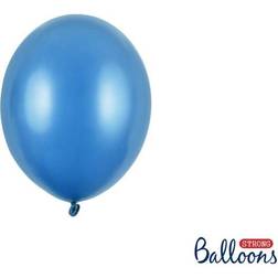 PartyDeco 100 stk Metallic caribbean blue balloner str 5"