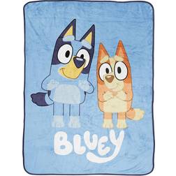 Jay Franco Bingo Heeler Pups Plush Minky Fleece Blankets Blue (152.4x116.8cm)