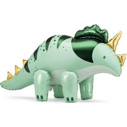 Ballon Aluminium Hélium Triceratops Vert