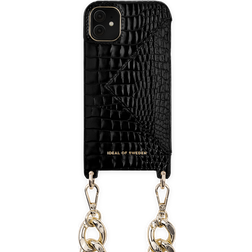 iDeal of Sweden Necklace Case iPhone 11/XR Neo Noir Croco