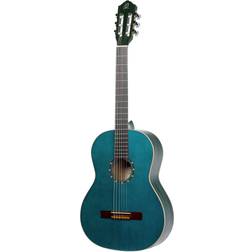 Ortega Family Series R121SNOC Full-Size Guitar Ocean Blue guitare classique avec housse