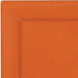 9.5" Burnt Orange Square Plastic Dinner Plates 120 Plates Burnt Orange