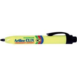 Artline Clix Retractable Permanent Marker Black (Pack of 12) EK73 BLK