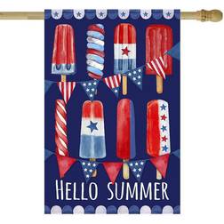 Northlight 2.3 Hello Summer Patriotic Americana Popsicle Garden Flag